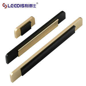 Lcedis Modern Cabinet Handle Aluminum Alloy Rectangle Minimalist Furniture Drawer Door Hardware Black Gold Finish - Product Image 5