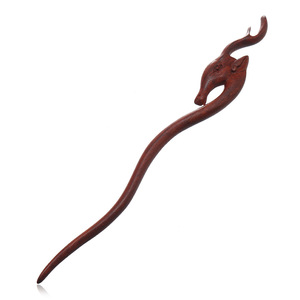 Horquilla retro de madera de sándalo roja, tallado de doble cara, peinado clásico, horquilla de estilo chino moderno, estilo antiguo para mujeres, Hanfu. - Product Image 4