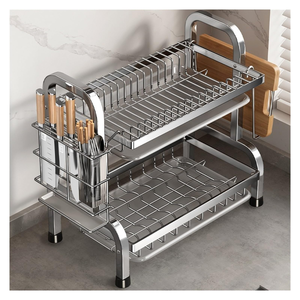 3 Tiers 3 Layer Over the Sink Kitchen Dry Racks Black <b>Dish</b> Dryer Drainer Drying Storage Rack With Tray for Kitchen Drain Rack - Product Image 1
