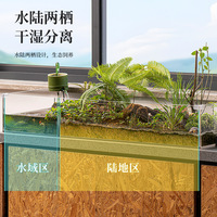 Réservoir d'élevage de tortue Lucency Rectangle aménagement paysager écologique réservoir d'aquaculture spécialisé maison animal de compagnie décorer accessoire