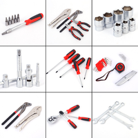 Ensemble d'outils combinés en acier multicouche, boîte à outils en métal cantilever, kit de réparation de quincaillerie portable de 85 pièces pour l'automobile