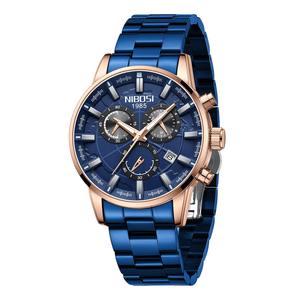 นาฬิกาควอทซ์แฟชั่นสำหรับผู้ชาย, นาฬิกาข้อมือสแตนเลสมัลติฟังก์ชันดีไซน์สุดสร้างสรรค์จาก2590 - Product Image 1