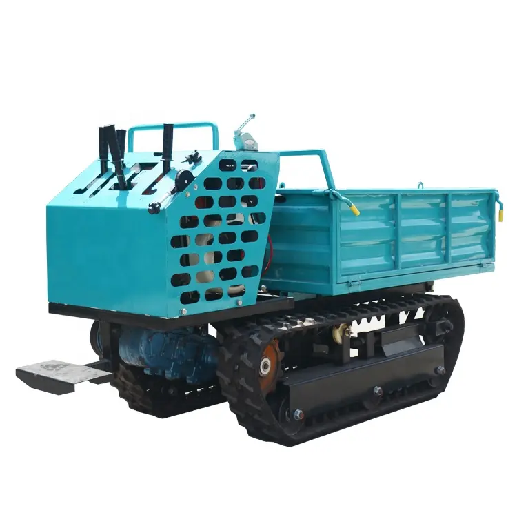 Automatische Handmatige Mini Rupsdump Truck, Hydraulische Diesel Dump Multifunctioneel Transportvoertuig, Gratis Levering