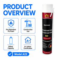 Mousse polyuréthane ignifuge A22 à séchage rapide et à haut rendement, 500 ml, pour les joints de protection incendie des bâtiments de bureaux et résidentiels