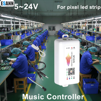 Controlador LED Direccionable por Píxeles ESann SP107E, Modo de Sincronización Musical, Salida de 1 Canal, 6A DC 5V~24V para Tiras de Luces LED de Color de Ensueño