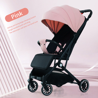 Poussette bébé pliable légère avec cadre en acier inoxydable, capacité de 20 kg, facile à manœuvrer et à transporter
