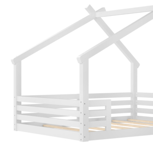 <span class=keywords><strong>Letto</strong></span> a casetta con finestra e piccolo ripiano, <span class=keywords><strong>letto</strong></span> a terra in legno massello con tetto a forma di casetta, non necessita di rete a molle, bianco - Product Image 5