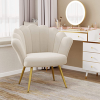 Chaise de salle à manger, table, nouveau design personnalisé, style nordique moderne, fauteuil d'appoint pour salon, fauteuil en velours à pétales de fleurs, canapé-lit
