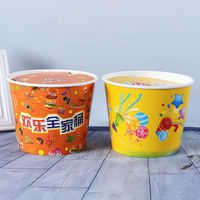 Cubo de papel Kfc personalizado, embalaje de alimentos de 32 oz, 85 oz, 130 oz, 150 oz, 170 oz, para freír pollo