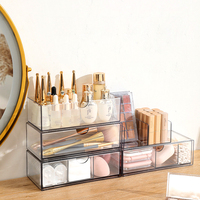 Armoire à tiroirs en acrylique personnalisée Organisateur de tiroirs de bureau moderne Boîte de rangement de bureau empilable pour étudiants pour papeterie cosmétique