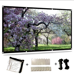 60 72 84 92 100 120 150 180 200 250 pouces <span class=keywords><strong>Extra</strong></span> Épaissir 4K HD Écran à surface plate parfaite Projecteur Home Cinéma Écran blanc - Product Image 1