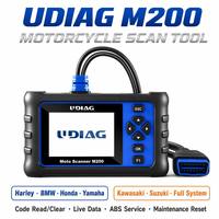 Escáner de Diagnóstico para Motocicletas UDIAG M200, Lector de Códigos OBD2 de Sistema Completo, Herramienta de Escaneo Multimarca para Motos, Reinicio de Ajustes de ABS y Aceleración