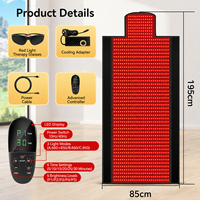 Tapis de luminothérapie infrarouge proche rouge entièrement personnalisé avec certificat de conformité, pour le corps entier, 660nm 850nm
