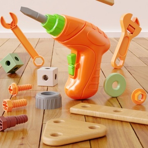Juego de Herramientas de Simulación para Reparaciones, Juguete de Ensamblaje para el Hogar, Taladro Eléctrico, Destornillador, Tuercas, Rompecabezas para Niños, Juego de Juguetes de Ensamblaje DIY - Product Image 3