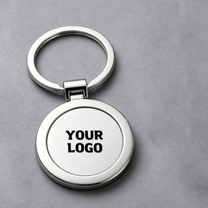 Porte-clés promotionnel personnalisé en métal avec logo imprimé numériquement pour événements d'entreprise, cadeaux, expositions - Product Image 1
