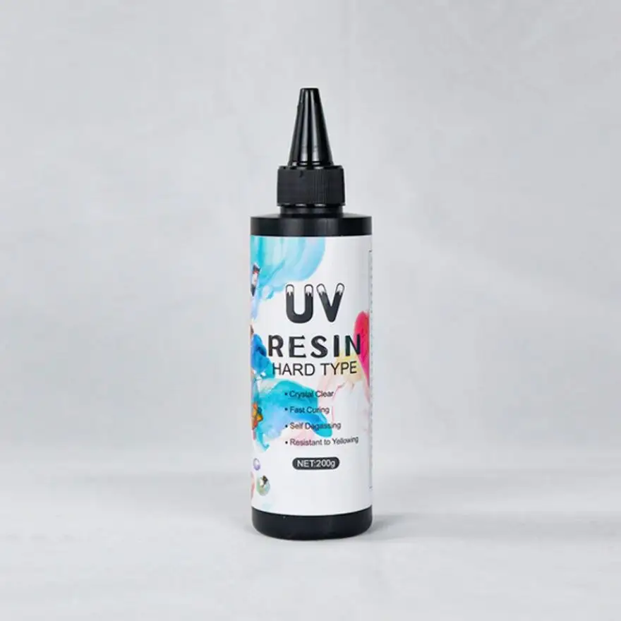 Bening Fleksibel Cepat Menyembuhkan Lem UV Tahan Resin Kubah Perekat untuk 3D Pada Stiker, Lencana Nama dan Grafis