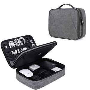 Étui de rangement universel pour câbles de voyage à double couche, certifié BSCI, pour accessoires électroniques et iPad Pro - Product Image 5