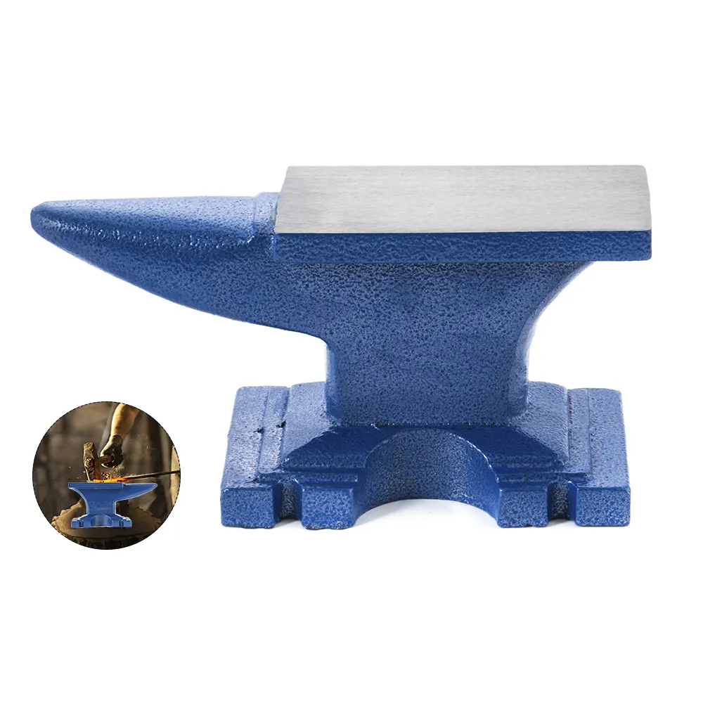 Powder coated cast iron anvil rugged round single horn anvil