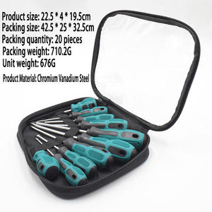 Professional <b>Screwdriver</b> <b>Set</b> 10pcs Flat Head Magnetic Tip Anti-Slip Handle Matte Finish Plastic Handle DIY Tools - Product Image 4