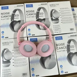 Auriculares plegables sobre la oreja Auriculares inalámbricos con dientes azules Cancelación de ruido Auriculares inalámbricos para juegos BT5.0