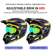 Casque de vélo de montagne tout-terrain BATFOX certifié CE EN1078/CPSC ASTM pour la pratique du VTT et de la moto hors route