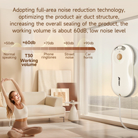 Robot de nettoyage de fenêtres intelligent SATUO, nettoyeur de vitres automatique, léger, silencieux, design fin de 60,05 mm pour les fenêtres de la maison