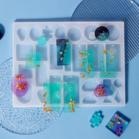 Rectangle Géométrie Boucles D'oreilles Collier Pendentif Bijoux Silicone Moule DIY Cristal Silicone Moule pour Résine À La Main Bijoux Moules