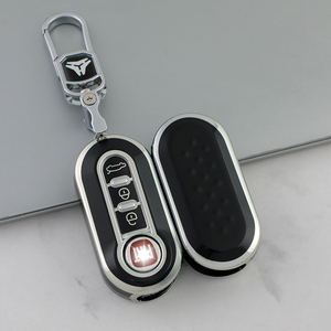 Coque de protection pour clé de voiture en TPU souple de qualité supérieure pour <span class=keywords><strong>Fiat</strong></span> <span class=keywords><strong>500</strong></span> Panda Ducato 500L Punto Lancia Musa porte-clés porte-clés sac usine directe - Product Image 2