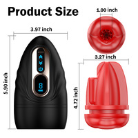 Männer-Masturbationsbecher mit Oralsex-Funktion, Intelligenter Heizfunktion, 40 Grad Verzögerungstraining, Massagebecher, USB-Aufladbar