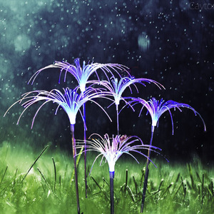 Lampes à fibres optiques LED en forme de feux d'artifice, étanches IP65, solaires, pour jardin, paysage, décoration nocturne - Product Image 3
