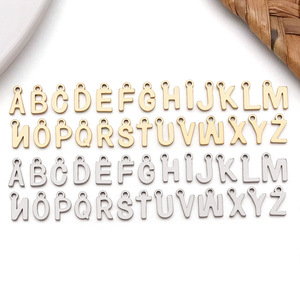 Alphabet-Buchstaben-Anhänger für Schmuckherstellung, 1mm, Edelstahl Gold Silber Anhänger, <span class=keywords><strong>104</strong></span> Stile - Product Image 3