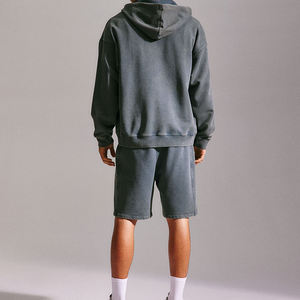 Sudadera con capucha con forro térmico polar de algodón de fabricante al por mayor, Sudadera con capucha de dos tonos con gráfico de letras de diseñador personalizado - Product Image 5