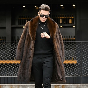 Cappotti in Ecopelliccia Stile Europeo e Americano per <span class=keywords><strong>Uomo</strong></span>, Cappotto Lungo Casual Business in Finta Pelliccia di <span class=keywords><strong>Visone</strong></span>, Offre Calore - Product Image 5