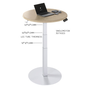 Escritorio de Computadora Ergonómico Moderno 2026, de Una Sola Pata, Ajustable en Altura con un Motor y 3 Etapas, para Oficina - Product Image 6
