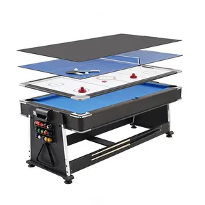 Multi-Game Pool Biljarttafel, Air Hockeytafel, Tafeltennistafel Plastic Unisex Fabrieksprijs 8ft 7ft 4 In 1 Mdf 150 Snooker