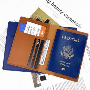 Portefeuille de voyage personnalisé avec logo, étui pour passeport, porte-cartes en cuir PU, accessoires de voyage, organiseur de documents, protection pour femmes et hommes - Product Image 4