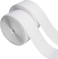 Ruban auto-agrippant en nylon extensible noir/blanc de 25 mètres, résistant, pour velcro, ruban auto-agrippant en nylon, résistance élevée