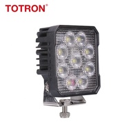 Éclairage tout-terrain universel, phare de travail LED carré personnalisé de 4 pouces pour voiture Jeep Wrangler