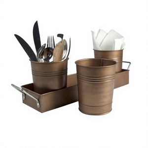 ใหม่ล่าสุดคอลเลกชันที่วางภาชนะโลหะพร้อมถาดที่วางเครื่องใช้ที่สวยงาม - Product Image 1