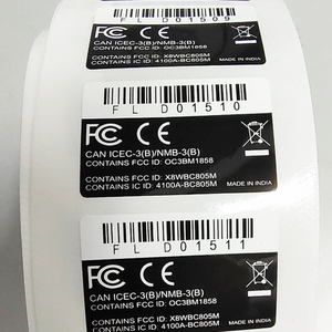 Tùy Chỉnh In Ấn Bao Bì Mã Vạch Tự Dính Nhãn Dán Nhãn Đen Mã QR Không Thấm Nước Vinyl Thông Tin Sản Phẩm Cuộn Nhãn Dán - Product Image 3