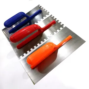 high elastic masonry tools 280x120x0.7mm Carbon steel material plastering float trowel with ABS handle