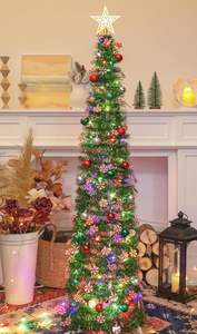 Árbol de <span class=keywords><strong>Navidad</strong></span> Plegable Preiluminado <span class=keywords><strong>con</strong></span> <span class=keywords><strong>Luces</strong></span> <span class=keywords><strong>LED</strong></span> de Bajo Consumo para Decoración de Interiores, Fiestas y Festividades - Product Image 6