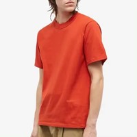 Camiseta de algodón roja sólida de ajuste Regular para hombre, camiseta en blanco de manga corta informal clásica de verano al por mayor, bien recibida