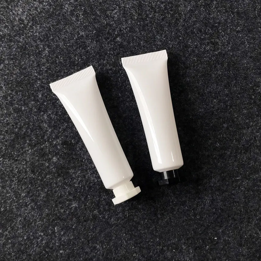 15g 작은 빈 흰색 짜기 호스 플라스틱 튜브 15ml 화장품 포장 용기 아이 크림 부드러운 튜브