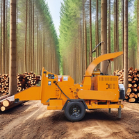 Broyeur de branches industriel mobile 38.8HP broyeur de bois professionnel à moteur diesel
