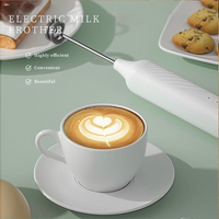 Mélangeur à mousse pour café XL Mousseur à lait rechargeable USB avec fouet électrique à 2 têtes Mélangeur à mousse pour boisson Mini agitateur à main