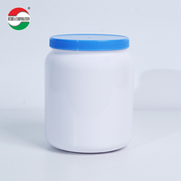 Pot en plastique PET blanc de 2200 ml de qualité alimentaire, avec bouchon à vis, impression personnalisée, pour poudre de protéines de lait, conteneurs recyclables, directement de l'usine