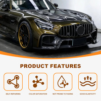 Película Protectora de Pintura (PPF) para Carrocería de Automóvil, Color Dorado Metálico, TPU, con Cambio de Color Térmico, Autoregenerable y Reparación de Arañazos