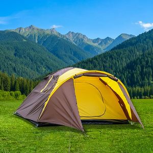 Carpa de Camping Doble Capa para Exteriores, de Una Habitación y Un Salón, Portátil, Impermeable, con Protección Solar, Gran Capacidad, para las Cuatro Estaciones, con Refuerzo Diagonal - Product Image 4