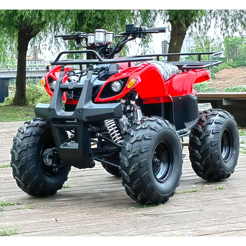 Gas Powered 4 Stroke Automatic Chain Drive Four Wheelers Off Road Quad ATV Cuatrimoto125cc For Adults